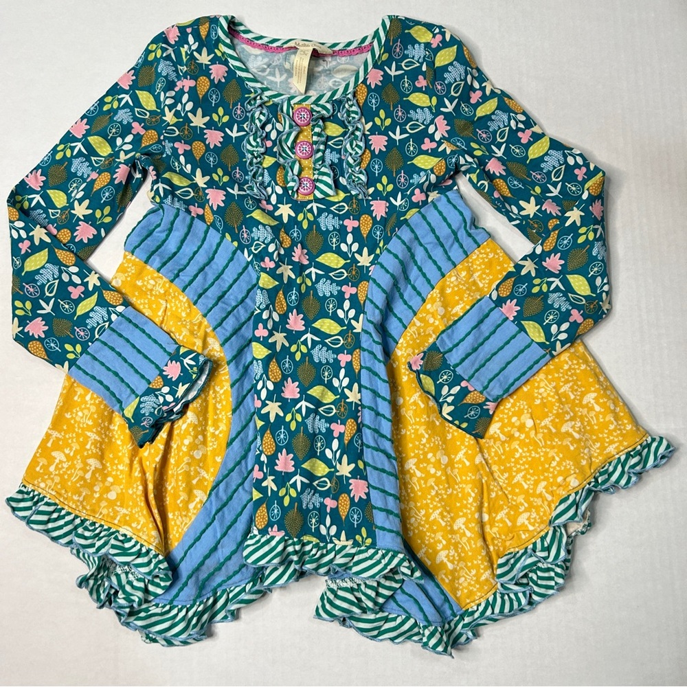 Matilda Jane size 8 Make Believe Footpath tunic leaves mushrooms
